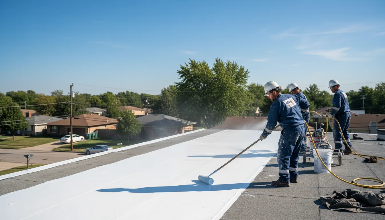 Commercial roof coating in Zephyr, TX near me